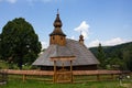 Slovakia Wooden church of St Basil the Great from end of 18th Century in Hrabova Roztoka Village Royalty Free Stock Photo