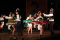 Slovakian traditional dance group performing spectacular dance Royalty Free Stock Photo