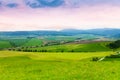 Slovakian wheat fields hills Royalty Free Stock Photo