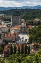 Ljubljana, Slovenia, Europe, Congress Square, aerial view, Castle Hill, green, park, viewpoint, belvedere Royalty Free Stock Photo