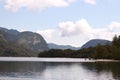 Slovenia camping on Lake Bohinj Royalty Free Stock Photo