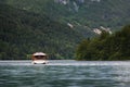 SLOVENIA, BOHINJ LAKE, TRIGLAV NATIONAL PARK, Juni 2016: The Touristic Boat on the Lake Bohinj.