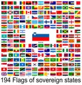 Slovenia collection of vector images of flags of the world