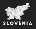 Slovenia - communication network map of country.