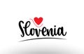 Slovenia country text typography logo icon design