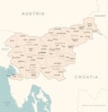 Slovenia - detailed map with administrative divisions country