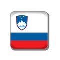 Slovenia flag button icon isolated on white background