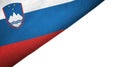 Slovenia flag left side with blank copy space