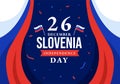 Slovenia Independence Day Vector Illustration on 26 December with Waving Flag Background Design in National Unity Holiday
