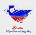 Slovenia Independence and Unity day holiday background.