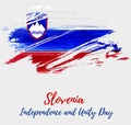 Slovenia Independence and Unity day holiday background.