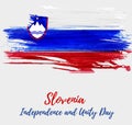 Slovenia Independence and Unity day holiday background.