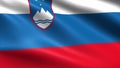 Slovenia Looping Flag 4K, with waving fabric texture