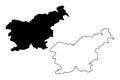 Slovenia map vector