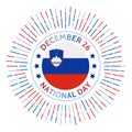 Slovenia national day badge.