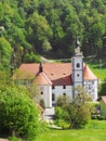 Slovenia Olimje Minorite monastery forest meadow