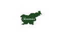 Slovenia outline map country shape