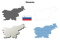 Slovenia outline map set