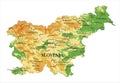 Slovenia physical map