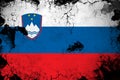Slovenia rusty and grunge flag illustration