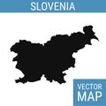 Slovenia vector map with title