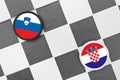 Slovenia vs Croatia Royalty Free Stock Photo