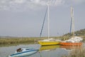 Fishing boats at Seca in Slovenia Royalty Free Stock Photo