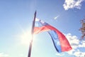 Slovenian flag waving in the wind Royalty Free Stock Photo