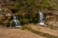 Autumn day. The key springs out of the ground. Holy places. Slovenian keys. Izborsk