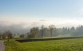 Slovenian peak mountan with clouds