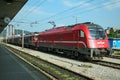 Slovenian Railways Slovenske Zeleznice electric locomotive Series 363 and 541 Taurus ready for departure on Ljubljana