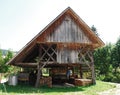 Slovenian Wood Storage Building Royalty Free Stock Photo