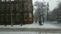 In Sloviansk, as forecasters predicted, snowfall