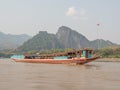 Boat trip on the Mekong River. Luang Phabang, Laos, Asia Royalty Free Stock Photo