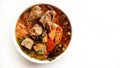 Slow cooked pork spare rib noodle vemicelli.thai food Royalty Free Stock Photo