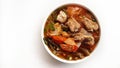 Slow cooked pork spare rib noodle vemicelli.thai food Royalty Free Stock Photo