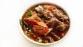 Slow cooked pork spare rib noodle vemicelli.thai food Royalty Free Stock Photo
