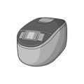 Slow cooker icon, black monochrome style