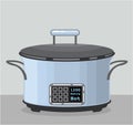 Slow cooking crock pot vector Royalty Free Stock Photo