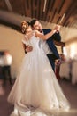 Slow dance of the newlyweds during the ceremony. Wedding Traditions Royalty Free Stock Photo