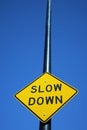 Slow down sign Royalty Free Stock Photo