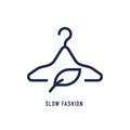 Slow fashion line icon. Eco tested sign. Fair trade symbol. Vector