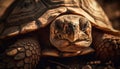 Slow giant tortoise crawling in African desert generated by AI Royalty Free Stock Photo