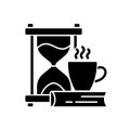 Slow living black glyph icon