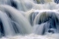 Slow motion blue waterfall