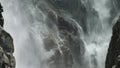 slow motion close-up video of running waterfall