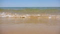 Slow motion coastal scenery at the beach