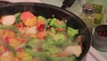 Slow motion frozen vegies