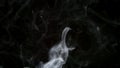 SLOW MOTION: Thin cigarette smoke lifts up on a dark background