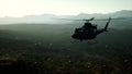 Slow Motion United States military helicopter in Vietnam